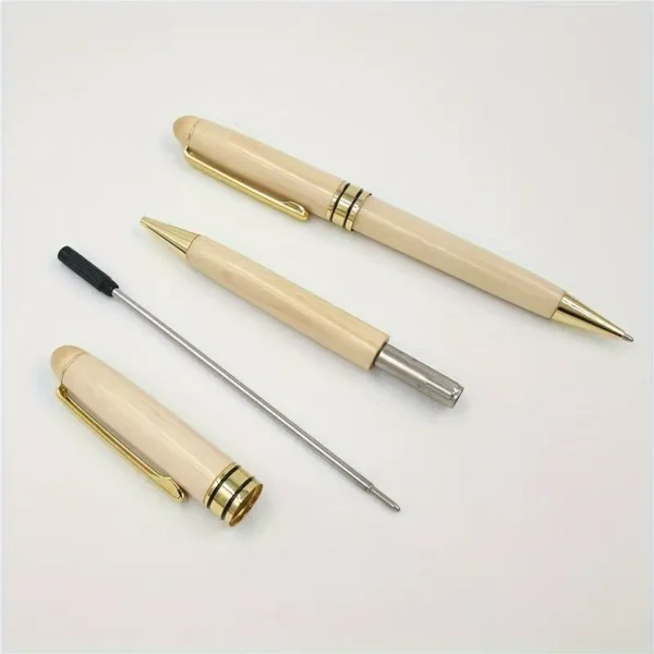 Luxury Wooden Round Ballpoint Pen Set – 2 Pens with Display Case - Image 4