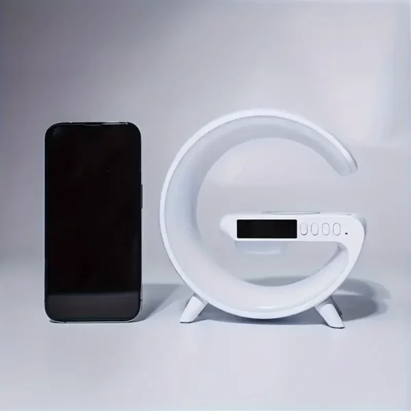 Multifunction Wireless Charger Pad Stand with LED Speaker & Mood Lamp - Image 5