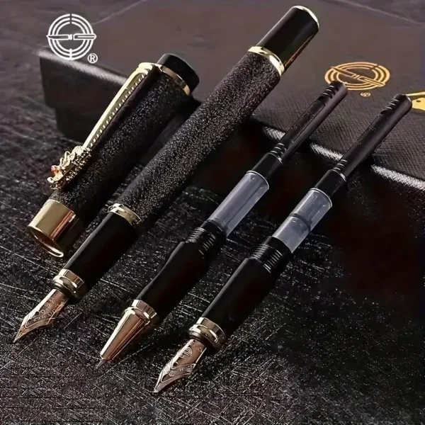 Luxury Metal Writing Pen Set (3pcs) with Case - Image 2
