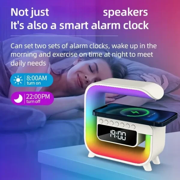 Large G‑Series Wireless Charger + RGB Desk Lamp + Speaker - Image 2