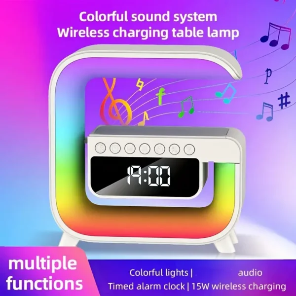 Large G‑Series Wireless Charger + RGB Desk Lamp + Speaker - Image 3