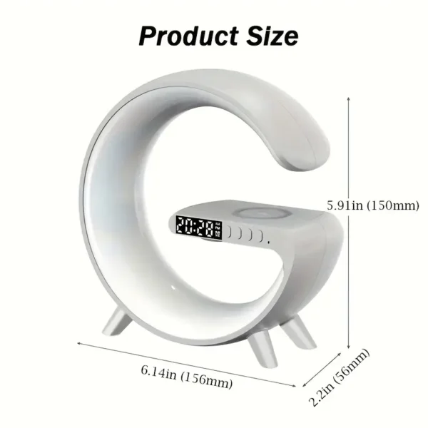 Multifunction Wireless Charger Pad Stand with LED Speaker & Mood Lamp - Image 4